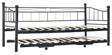 Кровать VLX Pull-Out 285307, черный, 211x100 см, с решеткой