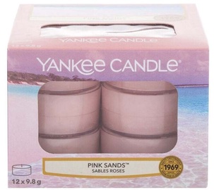 Svece, tējas sveces Yankee Candle Pink Sands, 4 - 6 h, 117.6 g, 12 gab.