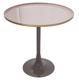 Kafijas galdiņš Kayoom Art Deco, rozā/pelēka, 51 cm x 51 cm x 52 cm