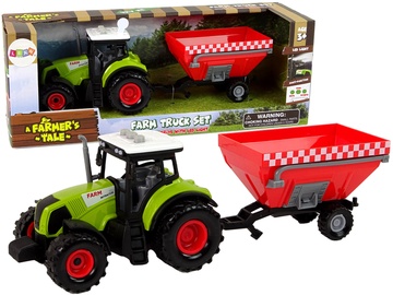 Rotaļu traktors Lean Toys A Farmers Tale 15217, melna/sarkana/zaļa