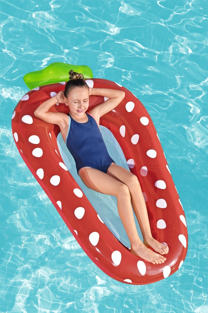 Täispuhutav rannamadrats Bestway Strawberry 43644, punane, 178 cm x 103 cm