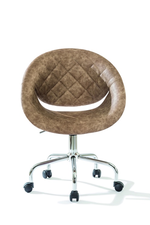 Офисный стул Kalune Design Relax Lofter, 54 x 61 x 95 см, коричневый/хромовый