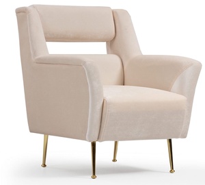 Atzveltnes krēsls Hanah Home Mira 569HLN1512, krēmkrāsa, 79 cm x 76 cm x 93 cm