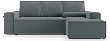 Stūra dīvāns Homede Sauris, tumši pelēka, 255 x 170 cm x 93 cm