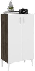 Jalatsikapp Kalune Design Chetri, valge/pähklipuu, 34 mm x 60 mm x 105 mm