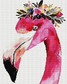 Алмазная мозаика Twoje Hobby Flamingo Portrait 493604, белый/розовый
