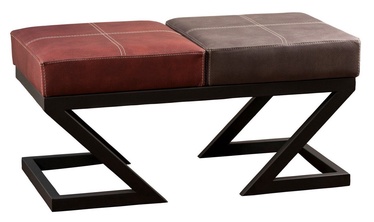 Pufs Kalune Design Brda Metal Profil Ayakl, sarkana/antracīta, 92 cm x 46 cm x 44 cm