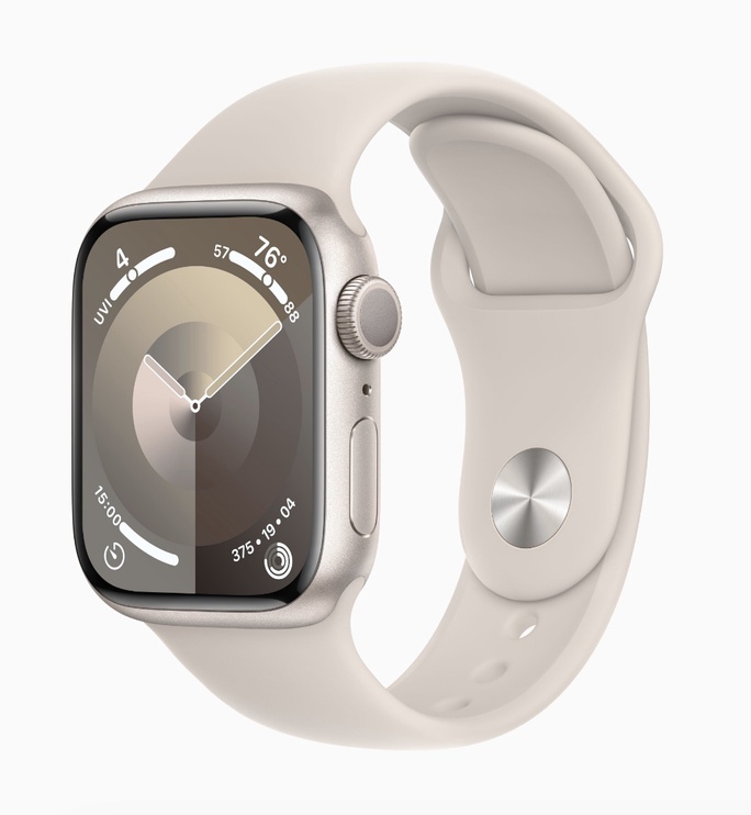 Nutikell Apple Watch Series 9 GPS, 41mm Starlight Aluminium Starlight Sport Band M/L, beež
