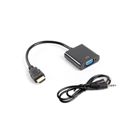 Adapter Lanberg Adapter HDMI / VGA + Audio Cable Black 0.2m