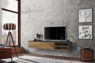 TV-laud ASM Dallas, tamm/antratsiit, 180 cm x 30 cm x 40 cm