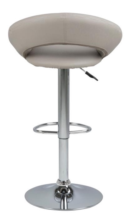 Bāra krēsls Plump, spīdīga, pelēka, 40 cm x 32 cm x 61 - 82 cm