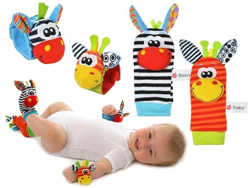Grabulis Rattle Set, daudzkrāsains, 4 gab.