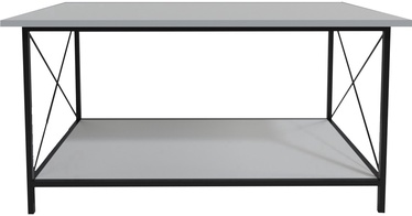 Журнальный столик Kalune Design Hannover L2044, белый/черный, 500 мм x 1100 мм x 500 мм