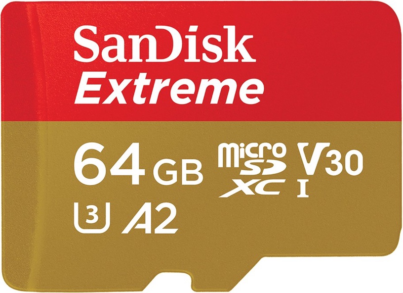 Mälukaart SanDisk Extreme, 64 GB + Adapter