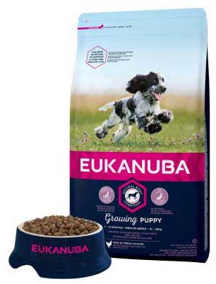 Sausā suņu barība Eukanuba Puppy&Junior 145983, vistas gaļa, 2 kg