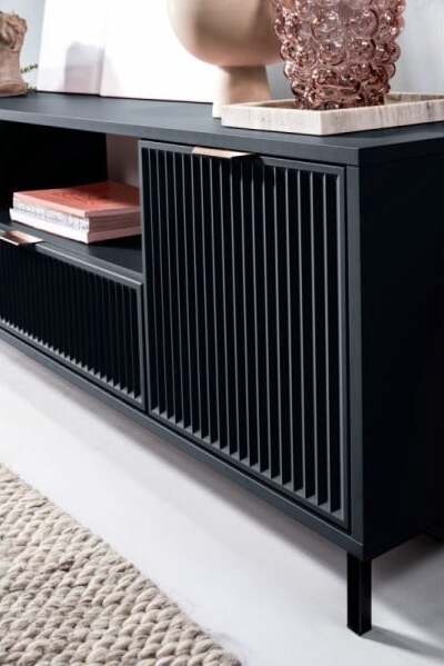 TV-kapp Eleganzo LS-4, sinine, 40.6 cm x 165.3 cm x 56.1 cm