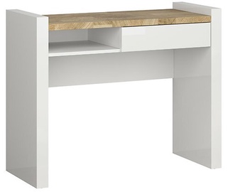 Kosmētikas galds Black Red White Alameda, balta/ozola, 100 cm x 41.2 cm x 80.5 cm