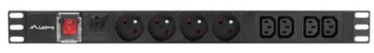 Стабилизатор напряжения Lanberg PDU-04E04I-0200-BK, 2 м