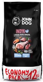 Sausā suņu barība John Dog Turkey With Salmon, Duck, & Lamb, jēra gaļa/tītara gaļa/pīles gaļa/lasis, 12 kg