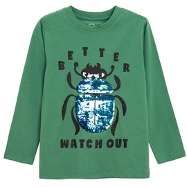 Krekls ar garām piedurknēm, zēniem Cool Club CCB2811826, zaļa, 122 cm