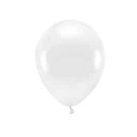Воздушный шар овальный Party&Deco Eco Metallic, белый, 10 шт.