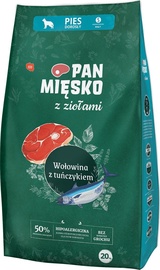 Сухой корм для собак Pan Miesko Herbs with Beef & Tuna, говядина/тунец, 20 кг
