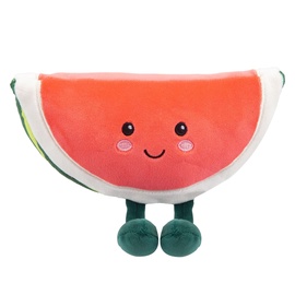 Mīkstā rotaļlieta PMS Softlings Watermelon Food, sarkana/zaļa, 16 cm