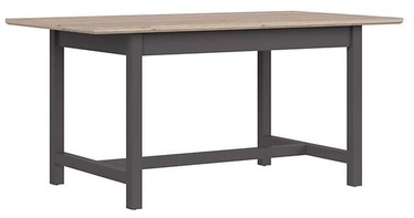 Pusdienu galds izvelkams Bocage, ozola/grafīta, 160 - 190 cm x 90 cm x 77 cm
