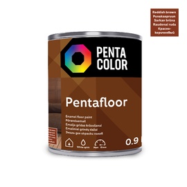 Grīdas krāsa Pentacolor Pentafloor, sarkanbrūns, 0.9 l