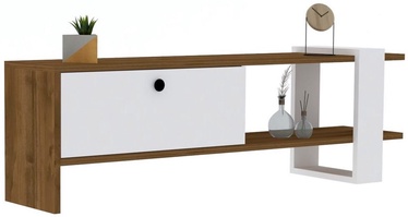 TV-laud Kalune Design Gaye, valge/pähklipuu, 120 cm x 25 cm x 36.8 cm