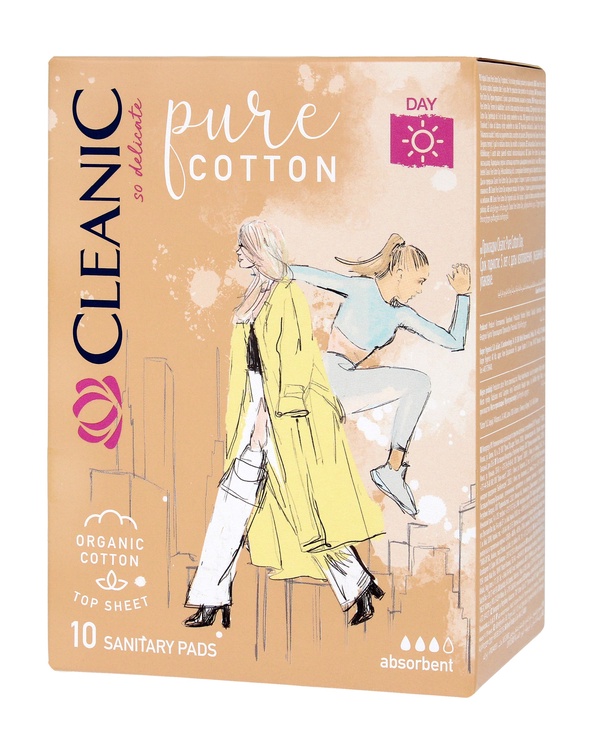Higiēniskās paketes Cleanic Pure Cotton Day, 10 gab.