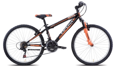 Bērnu velosipēds Esperia Enjoy 8400, melna/oranža, 24"