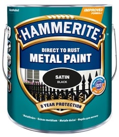 Краска-эмаль Hammerite Smooth, 5 l, черный