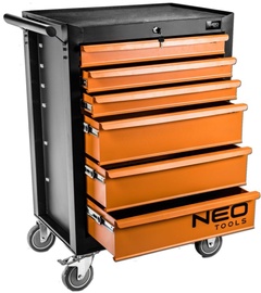 Instrumentu ratiņi NEO Tool Cabinet, 460 mm x 680 mm x 1030 mm, melna/oranža