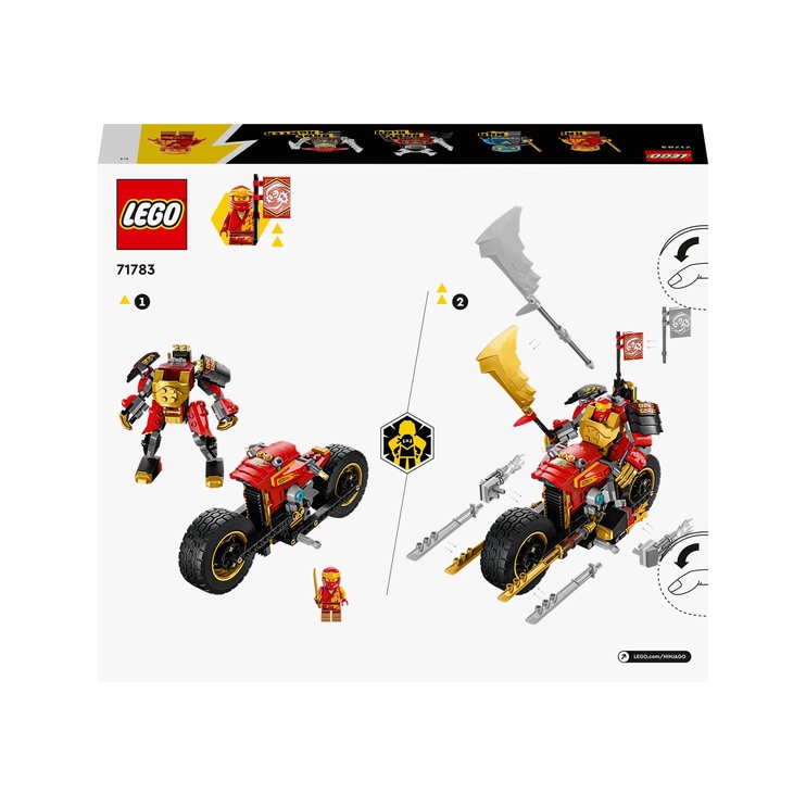 Konstruktors LEGO® NINJAGO® Kai robota braucējs EVO 71783, 312 gab.