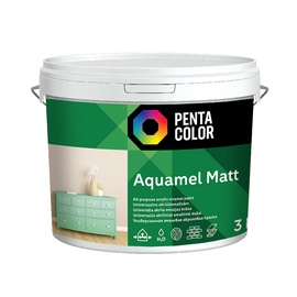 Emaljas krāsa Pentacolor Aquamel, balta, matēts, 3 kg.