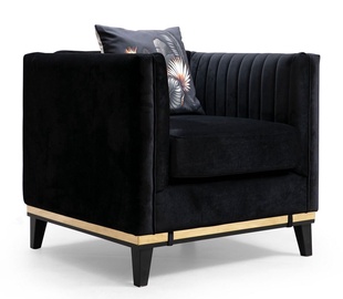 Fotelis Hanah Home Bellino, juodas, 83 cm x 85 cm x 75 cm
