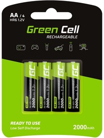 Įkraunamas elementas Green Cell GR02 HR6, AA, 2000 mAh, 4 vnt.