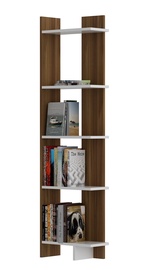 Põrandariiul Kalune Design Als 875ZNA3602, pruun/valge, 22 cm x 45 cm x 170 cm