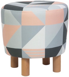 Пуф Kalune Design Cono 25, белый/серый/светло-розовый, 40 см x 40 см x 41 см