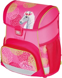 Skolas mugursoma Herlitz Loop Bloomy Horse, rozā