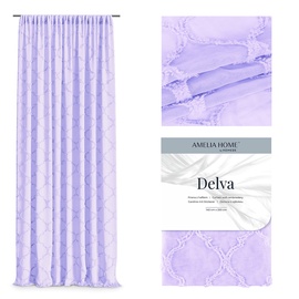 Dienas aizkari AmeliaHome Delva Pleat, violeta, 140 cm x 270 cm