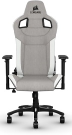 Игровое кресло Corsair T3 Rush, белый/серый