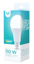 Лампочка Forever Light LED, A65, теплый белый, E27, 18 Вт, 1680 лм