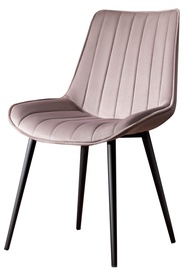 Ēdamistabas krēsls Kalune Design Venus 107BCK1127, matēts, melna/krēmkrāsa, 45 cm x 51 cm x 90 cm, 4 gab.