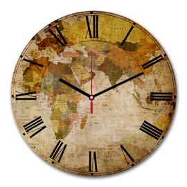 Часы Wallity 3030MS-017, коричневый/oранжевый/бежевый, древесно-стружечная плита (mdp), 30 см x 30 см, 30 см