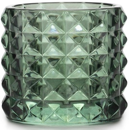 Подсвечник AmeliaHome Malaga, стекло, Ø 7 см, 6.5 см, темно-зеленый