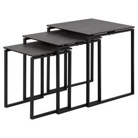 Kafijas galdiņš Actona Katrine 3pcs 88531, melna, 500 mm x 500 mm x 550 mm