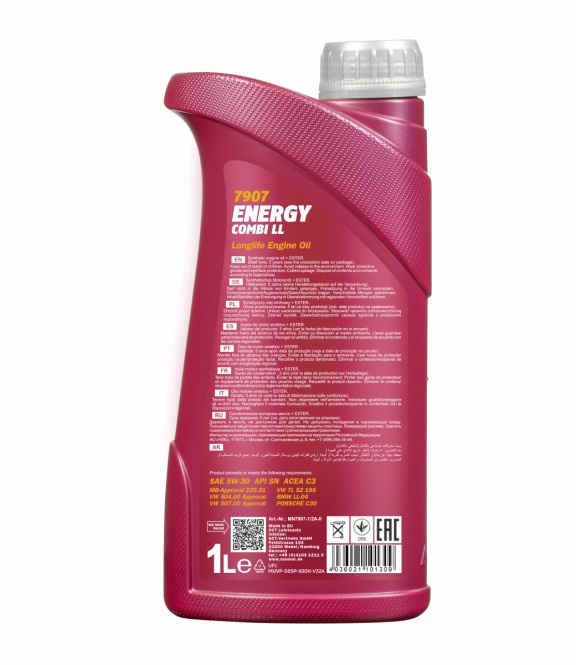 Motoreļļa Mannol Energy Combi LL 5W - 30, sintētiskais, 1 l