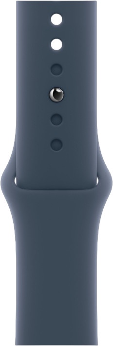 Умные часы Apple Watch SE GPS 44mm Silver Aluminium Case with Storm Blue Sport Band - S/M, серебристый